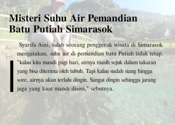 Pelesiran: Misteri Suhu Air Pemandian Batu Putiah Simarasok
