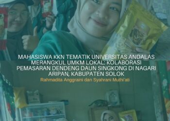 MAHASISWA KKN TEMATIK UNIVERSITAS ANDALAS MERANGKUL UMKM LOKAL: KOLABORASI PEMASARAN DENDENG DAUN SINGKONG DI NAGARI ARIPAN, KABUPATEN SOLOK